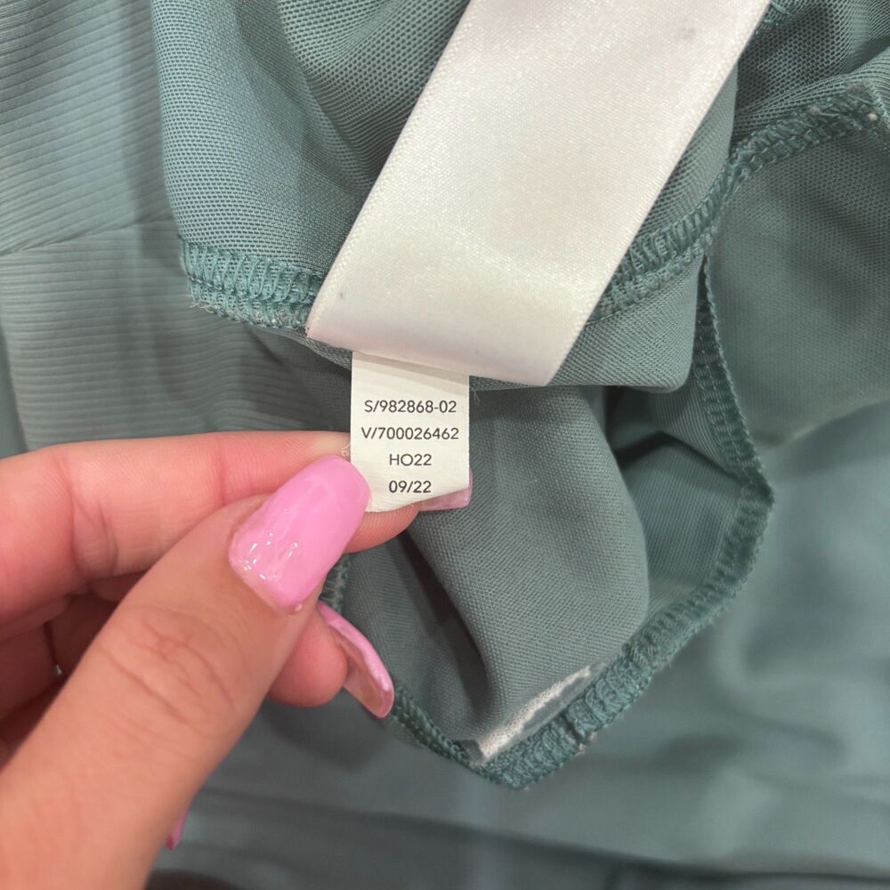 Athleta Women's L Soft Venice High Rise Wide Leg Sage Green Zip Pockets READ - Picture 7 of 11